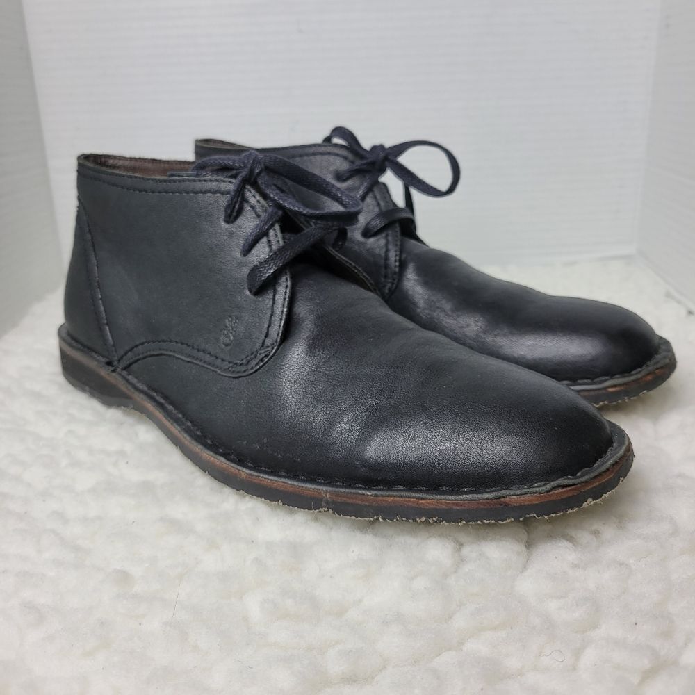 John Varvatos Hipster Men's Boots Size 11.5 Chukka Black Soft Leather